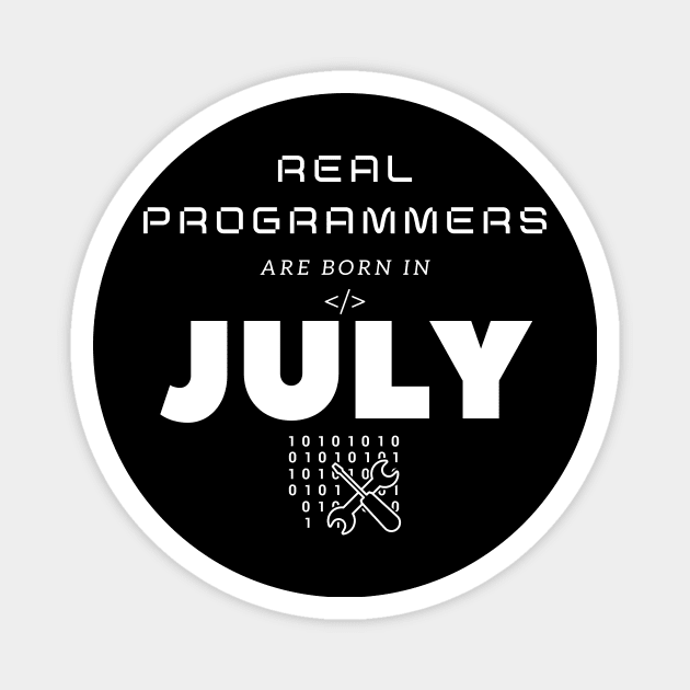 Real Programmers Are Born in July Magnet by PhoenixDamn